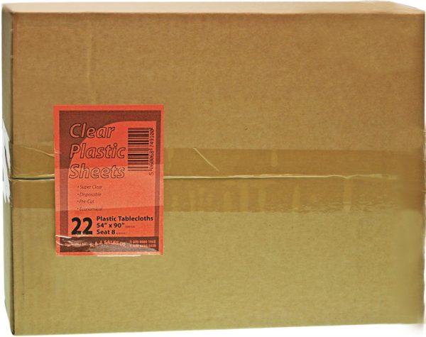 Plastic Tablecloth Clear 54'/90' In Box 'Eazee' NETT!