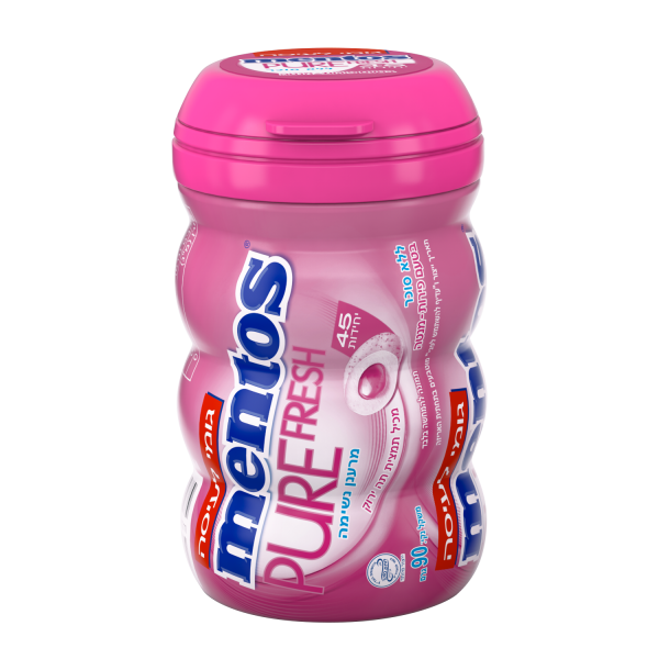 BIG Gum Bubble-Fresh Curvy (Pink) Bottle 'Mentos' NETT!