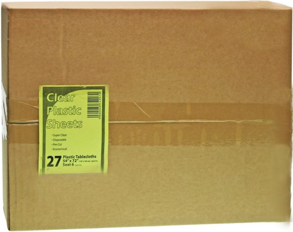 Plastic Tablecloth Clear 54'/72' In Box 'Eazee' NETT!