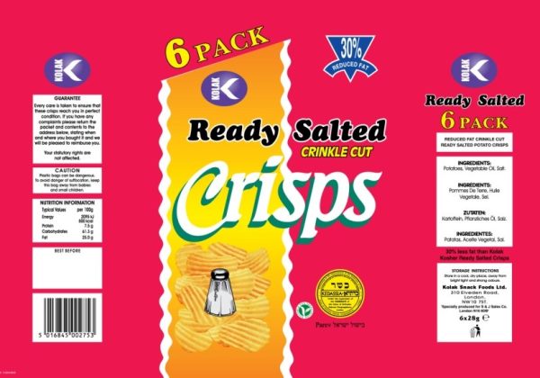 Low Fat Crisps R/S 'Kolak' NETT!