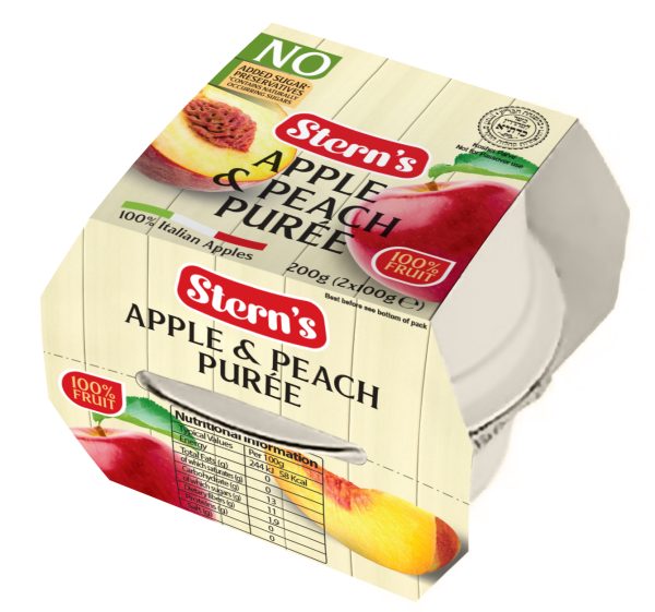 Apple & Peach Puree 2pk 'Sterns' NETT!