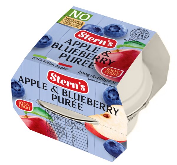Apple & Blueberry Puree 2pk 'Sterns' NETT!