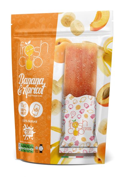 Banana Apricot Fruit Puree Ices 'Fresh-Cup' NETT!