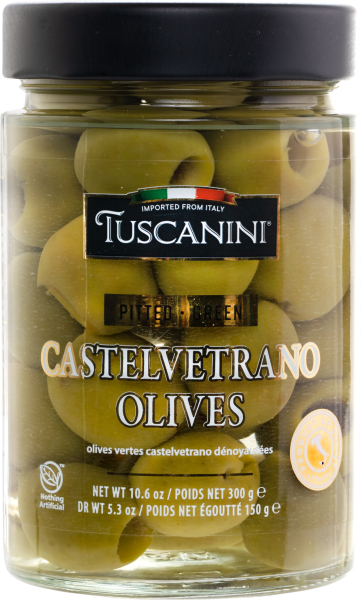 Pitted Green Castel Vetrano Olives 'Tuscanini' NETT!