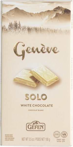Geneve Swiss Solo White Chocolate Bar 'Gefen' NETT!