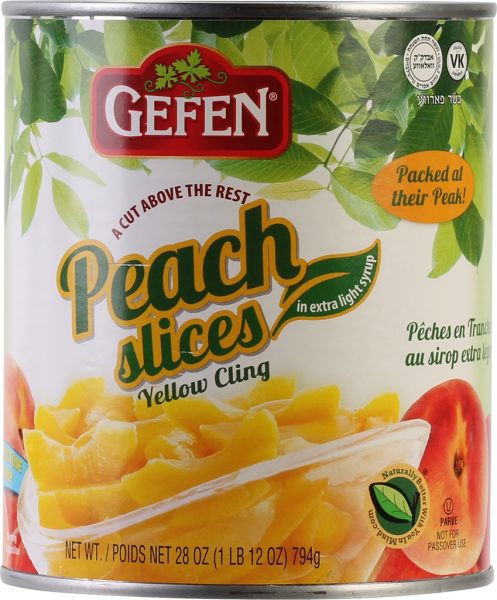 Peach Sliced Large Tin 'Gefen'