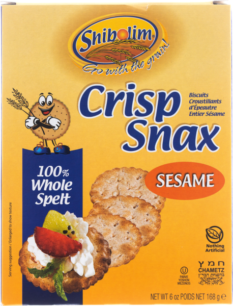 Snax Crisp Spelt SESAME 'Shibolim'